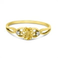 thumbnail image 6 of 14k Yellow Gold Oval Citrine And Diamond Ring, 6 of 6