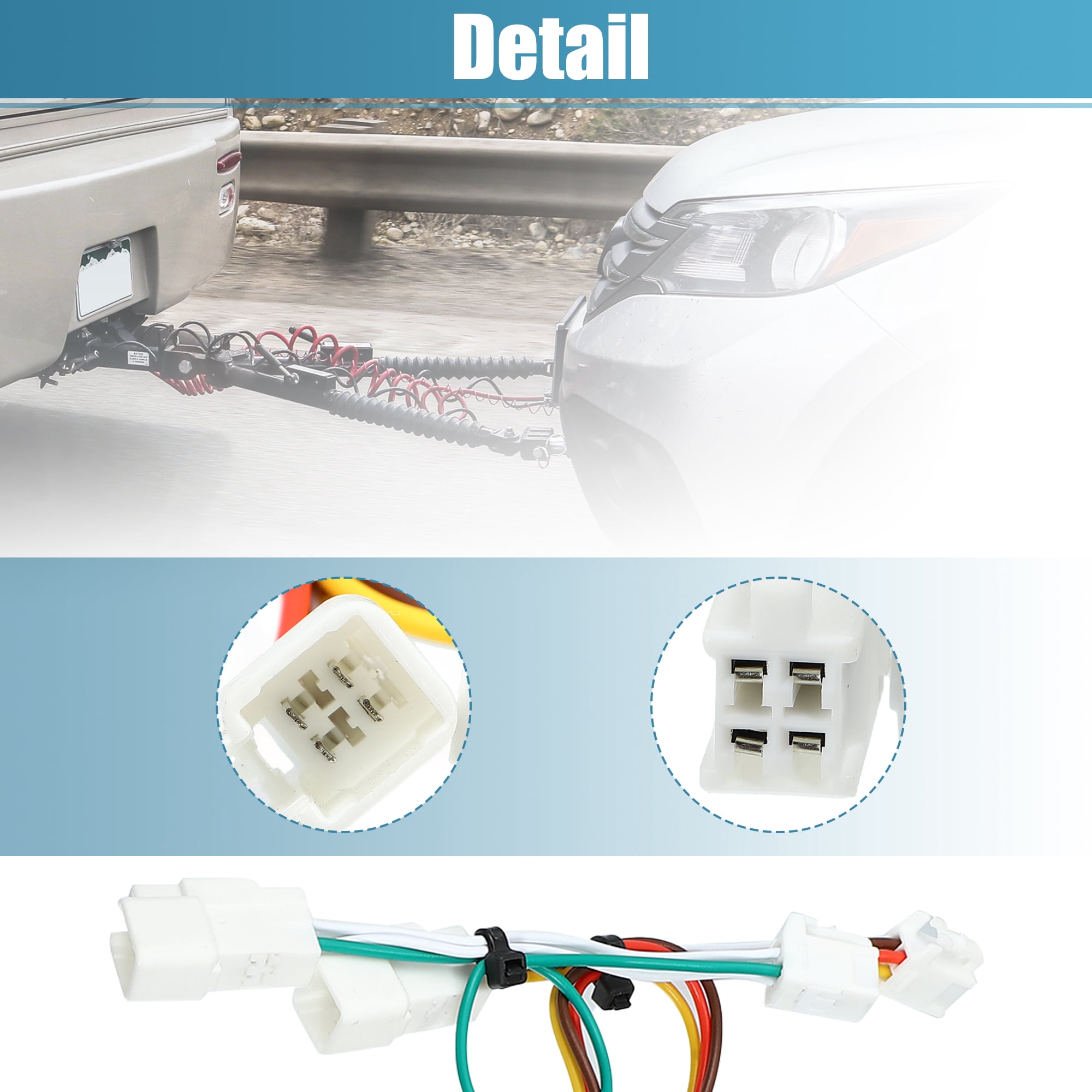 Unique Bargains 56350 Vehicle Side 4-Pin Trailer Wiring Harness for Toyota Avalon RAV4
