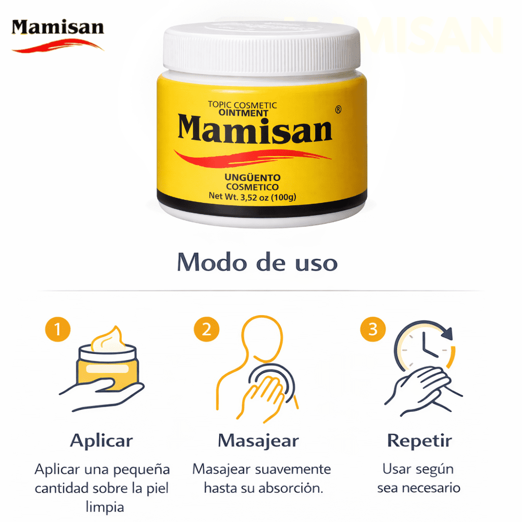 Mamisan Ungüento Cosmético Topical Ointment – Cosmetic Skin Care Balm for Daily Use – 3.52 oz (100 g)