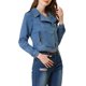 thumbnail image 4 of CHAQUETA DE DENIM MOTERA ASIMÉTRICA CON SOLAPA Y MANGAS LARGAS PARA MUJERES INSPIRADAS EN CHIC S AZUL, 4 of 6