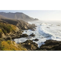Giant Art 72x48 Big Sur Wave 2 Fine Art Giant Canvas Print in White