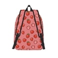 thumbnail image 2 of Lsque Red Strawberry Pattern Canvas Daypack, Durable Backpack, High-quality Versatile Backpack,Vintage Compact Backpack-Small, 2 of 6