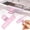 Pink, variant on Acrylic Paper Clips for Office and Kitchen, Transparent Binder Clamps for Receipts and Drawings, Reusable Corner Clips, Light Purple 7x5cm