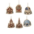 thumbnail image 4 of Hovilon 6PCS Christmas Wooden Ornaments DIY Pearl Kit, 6 Festive Designs Wood Pendant Style Holiday Tree Decor, DIY Painting of Diamond Craft Set for Home Decoration and Handmade Gift, 4 of 7