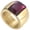 Gold Purple, variant on Stainless Steel Gemstone Rings for Women Wide Band with Square Cut Classic Elegant Simple Cocktail Wedding Promise Band Jewelry Gold Champagne Size 10