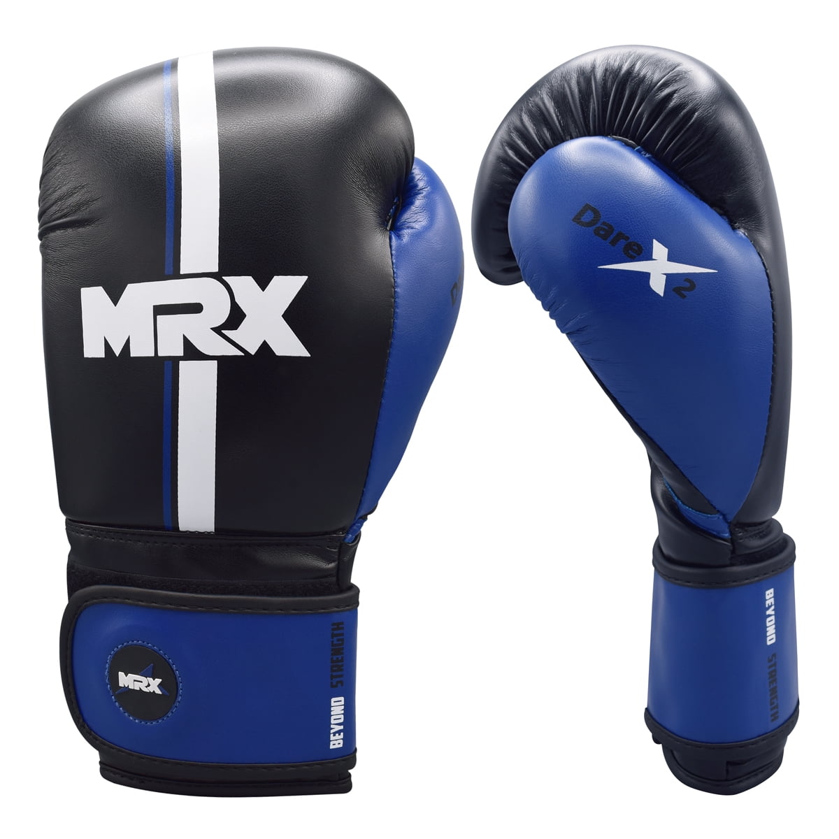 MRX Boxing Gloves for Men Women Boxing Training Gloves Kickboxing Muay Thai Sparring Punching Gloves Kickboxing Gloves Heavy Bag Workout Gloves for Boxing Durable Leather MMA Martial Arts|Black Blue
