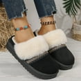 thumbnail image 5 of Mepaouo Fuzzy House Slippers for Women Memory Foam Suede Mules Mini Boots Winter Snow Slip on Shoes, 5 of 8