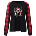 thumbnail image 4 of Christmas Plus Size Shirts for Women Xmas Gnome Print Long Sleeve Plaid T-Shirt Crewneck Casual Graphic Top Sweatshirt, 4 of 4