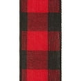 thumbnail image 4 of Offray Ribbon, Red and Black Buffalo Check 2 1/2 inch Wired Edge Woven Ribbon, 9 feet, 4 of 11