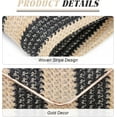 thumbnail image 4 of Striped Straw Purse for Women Summer Envelope Clutch Purse Woven Beach Shoulder Bag Vacation Handbag, 4 of 6