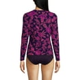 thumbnail image 2 of Lands' End Women's Crew Neck Long Sleeve Rash Guard UPF 50 Sun Protection Swim Tee, 2 of 3