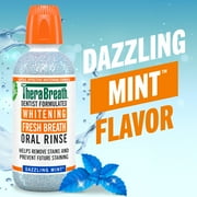TheraBreath Whitening Alcohol-Free Mouthwash, Fresh Breath Mouthrinse, Dazzling Mint, 16 fl oz