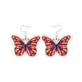 thumbnail image 2 of Independence Day Theme Party Earrings Holiday Party Dress Up Ambiance Jewelry Pentagram Bow Hanging Ring, 2 of 6