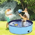 thumbnail image 3 of Dog Pool Foldable pet Pool Large Dog Swimming Pool pet Swimming Pool PVC Non-Slip Pool for All Kinds of Pets 63-12in, 3 of 7