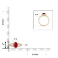 thumbnail image 4 of ANGARA Natural Oval Ruby Split Shank Halo Engagement Ring in 14K Rose Gold for Women (Size-6x4mm) | July Birthstone, Birthday, Anniversary, Jewelry Gift for Women | Natural Ruby Ring, 4 of 9