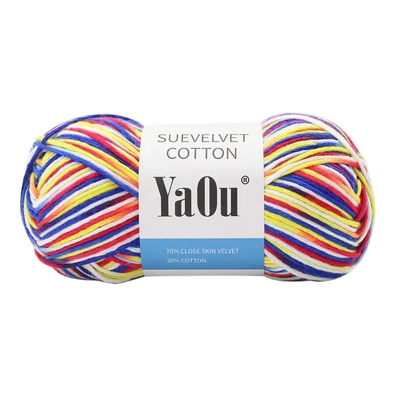 Djunllk Soft Cotton Yarn for Crocheting, 3.7oz/106g Premium Crochet Yarn Gradient Dyeing Knitting Yarn for DIY Crafts, Clothes, Handmade Toys Home Decor, Machine Wash Bulk Yarn Gifts for Women