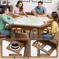 thumbnail image 5 of Avocahom Hexagonal Solid Wood Board Game Table for 4-6 Players,Convertible Dining Table/Game Table,Top Removable Gaming Table w/ Game Mat, 6*Cup Holders & Hobby Tray, 5 of 7