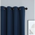 thumbnail image 2 of INLINAS Blackout Curtains for Bedroom, Thermal Insulated, Noise Reduction, Energy Saving Set of 2 Panels, Navy Blue, 52W x 63L Inch, 2 of 7
