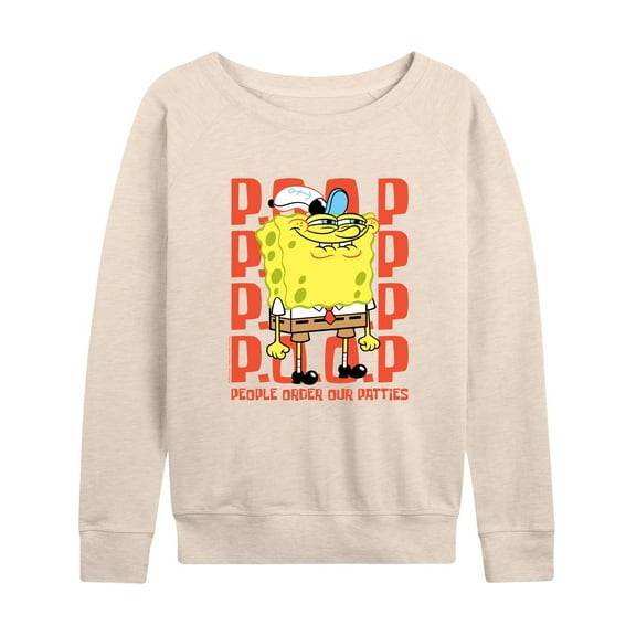 SpongeBob SquarePants - People Order Our Patties - Women's Lightweight French Terry Long Sleeve Shirt