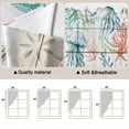 thumbnail image 5 of Teal Red Jellyfish Coastal Swag Valances for Windows 2 Pack, Kitchen Window Curtains 36 Inch Length, Vintage Beach Coral Starfish Nautical Privacy Swag Curtains for Living Room/Bathroom 36"x36", 5 of 8