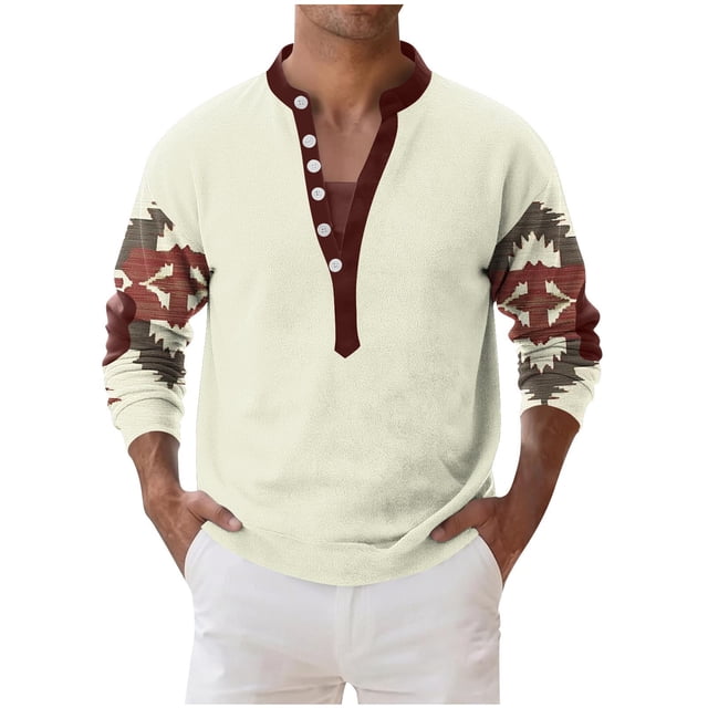 Mens Casual Manga Corta Botón Abajo Camisas V-Cuello Botones Casual Tops para el Hogar Y el Uso Diario