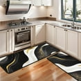 thumbnail image 3 of Kitchen Rugs Sets Of 2,Black and Gold Marble Layered Waves Pattern Anti Fatigue Kitchen Mat Rugs Non Slip Washable,Decorative Kitchen Floor Mats for Kitchen,Sink,Laundry,17"x47"+17"x47", 3 of 5