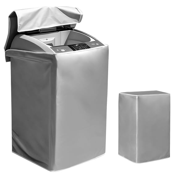 EEEkit Washing Machine Cover for Top Load, Waterproof Dustproof Washer Dryer Cover with Zipper Design, Heavy Duty Washing Appliance Protector, 25.5"x25.5"x40"