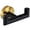 Black+Gold, variant on Angle Simple Double Towel Hook, Stainless Steel Bathroom Hand Towel Holder, Coat Hook for Wall, Matte Black