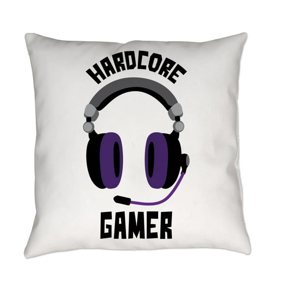 CafePress - Hardcore Gamer - Everyday Pillow Woven