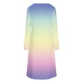 thumbnail image 5 of IROINNID Maxi Dress for Women Round Neck Long Sleeve Folding Floral Printed Dresses Sales,Yellow, 5 of 5
