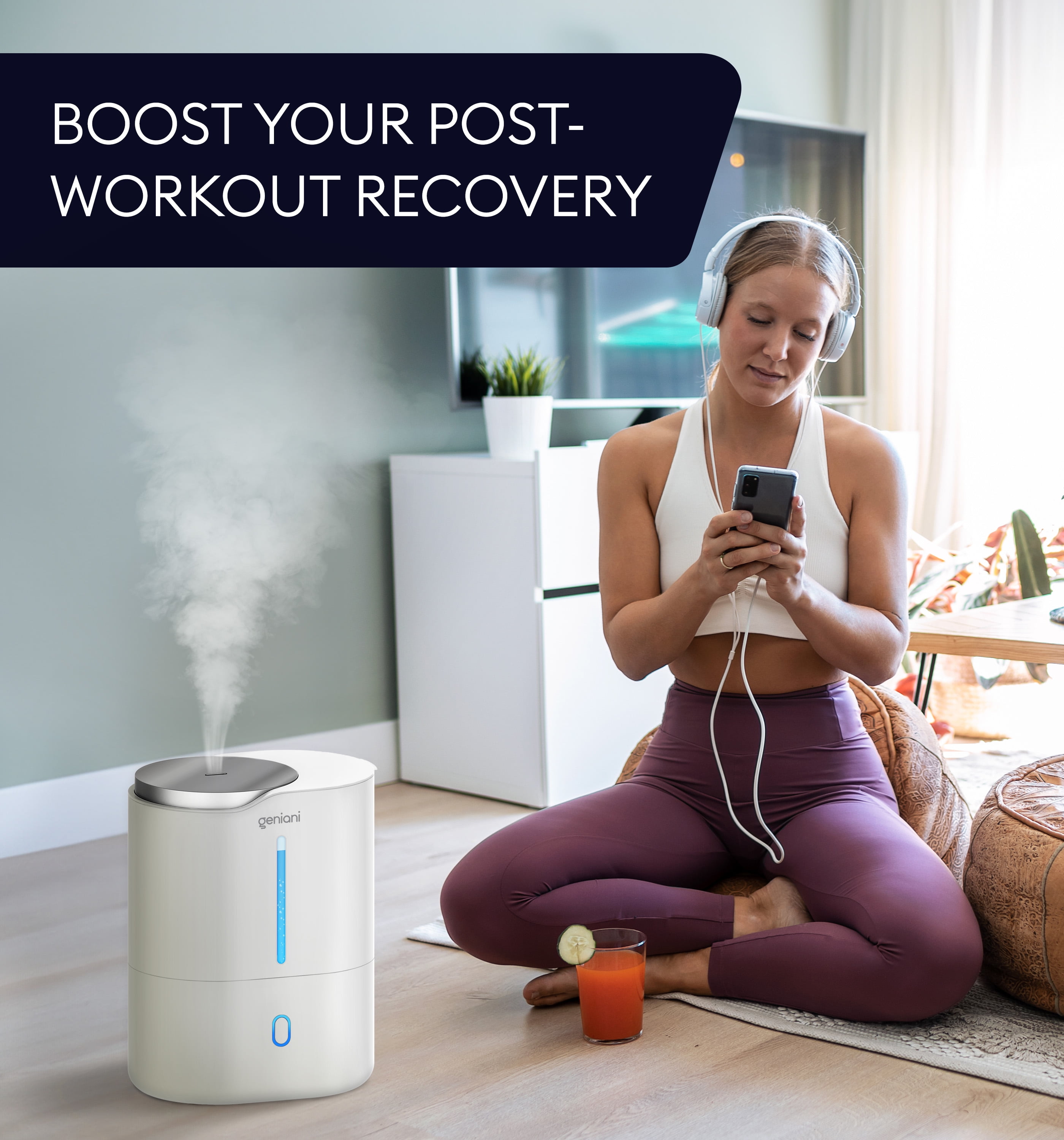 𝐋𝐚𝐫𝐠𝐞 𝐂𝐚𝐩𝐚𝐜𝐢𝐭𝐲 Top Fill Cool Mist Large Humidifier & Essential Oil Diffuser for Home - Smart Aroma Ultrasonic Air Humidifier for Bedroom, Baby, Kids, Plants - Auto Shut Off, 376 sqf