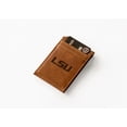thumbnail image 3 of Lsu Laser Engraved Brown Front Pocket Wallet, 3 of 5