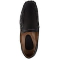 thumbnail image 6 of ABSOLUTE FOOTWEAR Mens Boys Slip On Formal Casual Faux Leather Loafer Moccasin Shoes with Stitch Detail - Black - US 10, 6 of 7