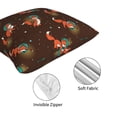 thumbnail image 4 of Throw Pillow Covers, Space Fox Soft Square Pillow Cases with Invisible Zipper for Couch Bed Sofa, Farmhouse Fall Home Decor 20"x20", 4 of 7