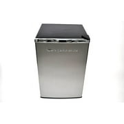 Frigidaire 4.5 Cu Ft Compact Refrigerator with Freezer, Platinum Mini Fridge with Chrome Trim for Apartment, Dorm, Office, Garage