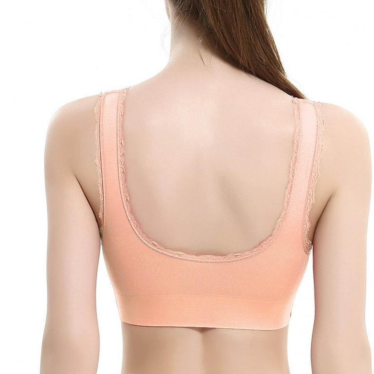 Mrat Clearance Bralettes for Women with Support Sleep Racerback Bras T Back  Bras Criss Cross Back Bralette Seamless Lace Bralettes Without Underwire