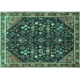 thumbnail image 1 of Ahgly Company Machine Washable Indoor Rectangle Persian Turquoise Blue Traditional Area Rugs, 5' x 8', 1 of 4