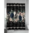 thumbnail image 5 of Fsddascl Halloween Shower Curtain Set - Long 72" x 84" Washable Bathtub Curtain with 12 Hooks, Boho Horror Skull Flower Leaf Black Waterproof Fabric Stall Shower Curtains for Bathroom/Bathtub Décor, 5 of 6