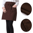 thumbnail image 3 of Waist Apron with 2 Pockets Black Server Apron Long Multi Pack Bistro Apron Half Extra Large Water Resistant, 3 of 5