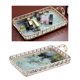 thumbnail image 2 of Espejo rectangur Decoraciones de dorado retro Bebidas Zulema Bandeja de almacenamiento de cristal, 2 of 6