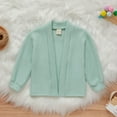 thumbnail image 2 of Honeeladyy Toddler Baby Boys Girls Long Sleeve Jacket,Kids Solid Color Small Cardigan Children's Sweater Children's Fall Winter Jacket, 2 of 7