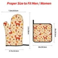 thumbnail image 2 of Pofeuu Cute Foxes Print Oven Mitts and Pot Holders 4 pcs Set,High Heat Resistant 500 Degree Extra Thicken Long Kitchen Cotton Oven Glove for Cooking, 2 of 6