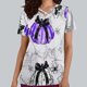 thumbnail image 1 of Fiudx Camisas de Mujer Top de Lactancia con Bolsillo y Cuello En V de Manga Corta con Estampado de Halloween para Mujer, 1 of 5