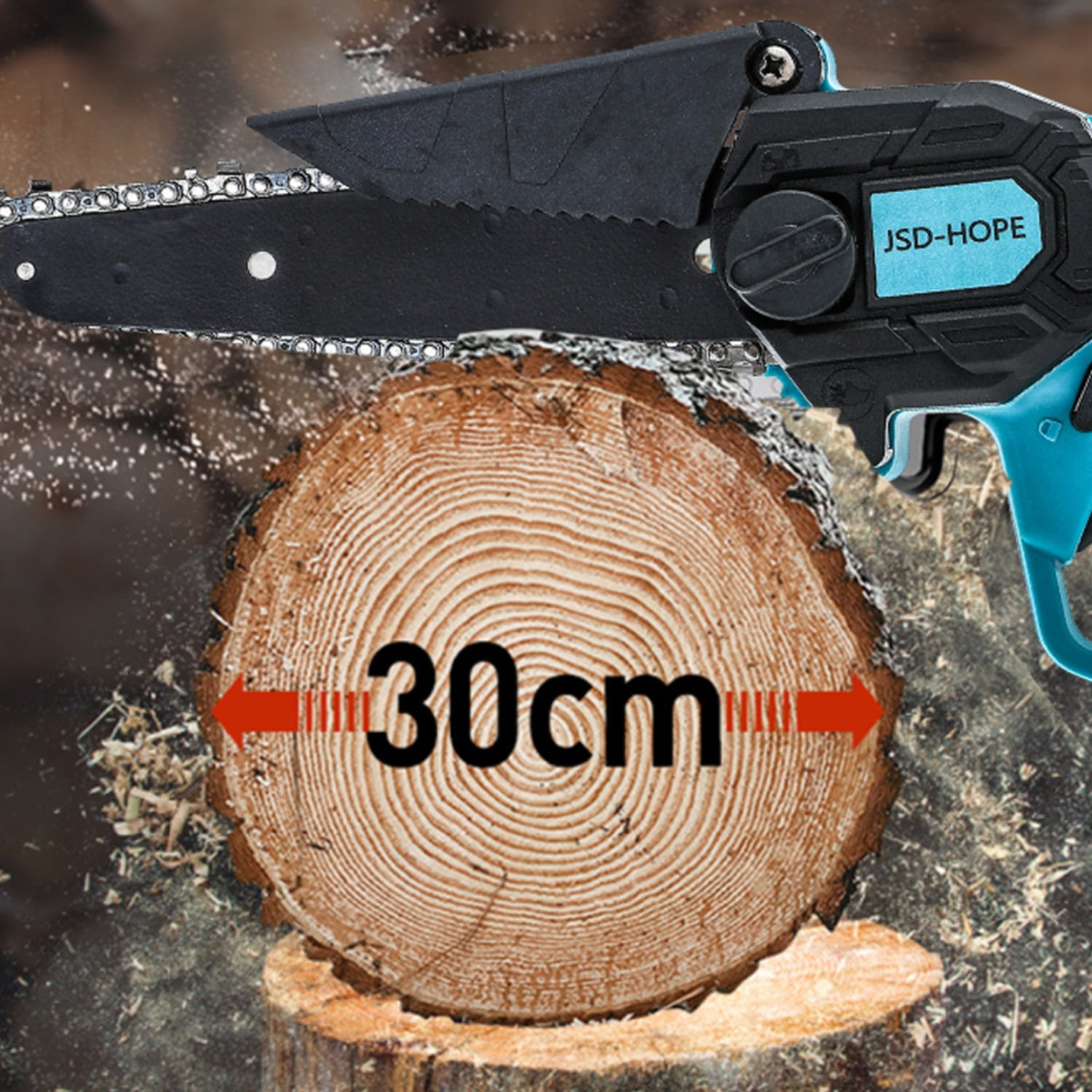 6-Inch Cordless Chainsaw-Compact Electric Chainsaw with Lithium-Ion Battery, Lightweight Handheld Design for Wood Cutting, Tree Pruning&Branch Trimming, Ideal for Home Garden and Outdoor Use