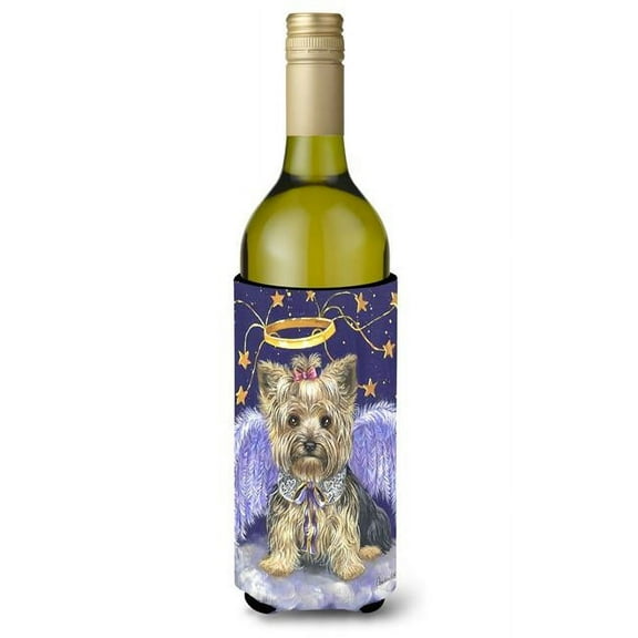 Carolines Treasures PPP3243LITERK 24 oz Yorkie Christmas Angel Wine Bottle Hugger