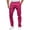 Hot Pink, variant on Men's Casual Straight Leg Trousers with Button Fly in Solid Color