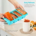 thumbnail image 3 of Silicone Freezer Tray With Lid - Silicone Freezer Food Molds- Large Ice Cube Tray,4-Pack Silicone Freezer Container,Freeze & Store Soup, Sauce, Broth,Leftovers - Makes 4 Perfect 1 Cup, 3 of 7