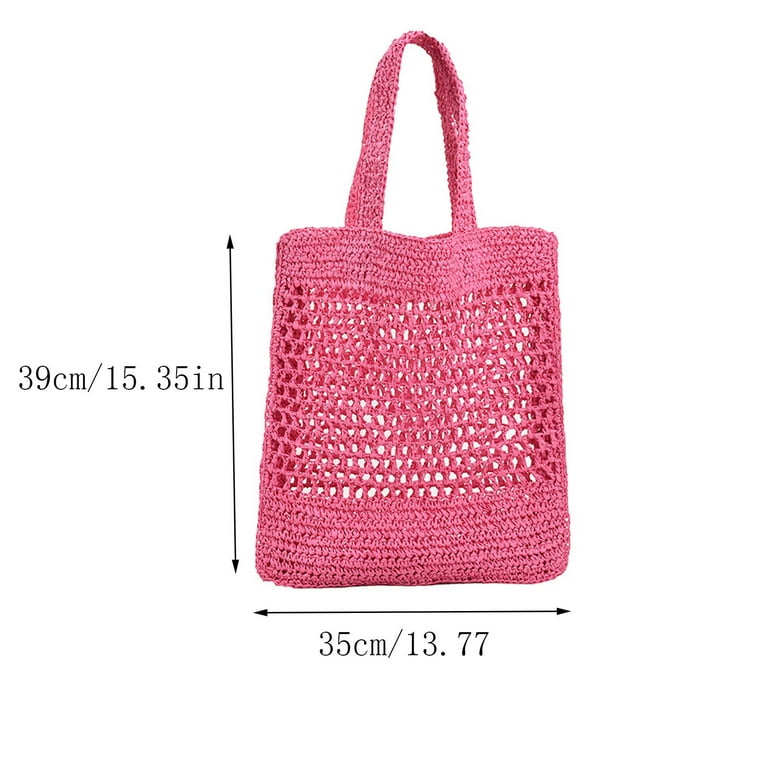  Straw Mesh Tote Bag for Women Mesh Hollow Woven Tote