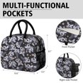 thumbnail image 6 of Flower Lunch Bag for Women Men Reusable Insulated Lunch Bags, Leakproof Cooler Food Lunch Tote Bag, Large Capacity Lunch Box for Work School Travel Picnic, 6 of 7