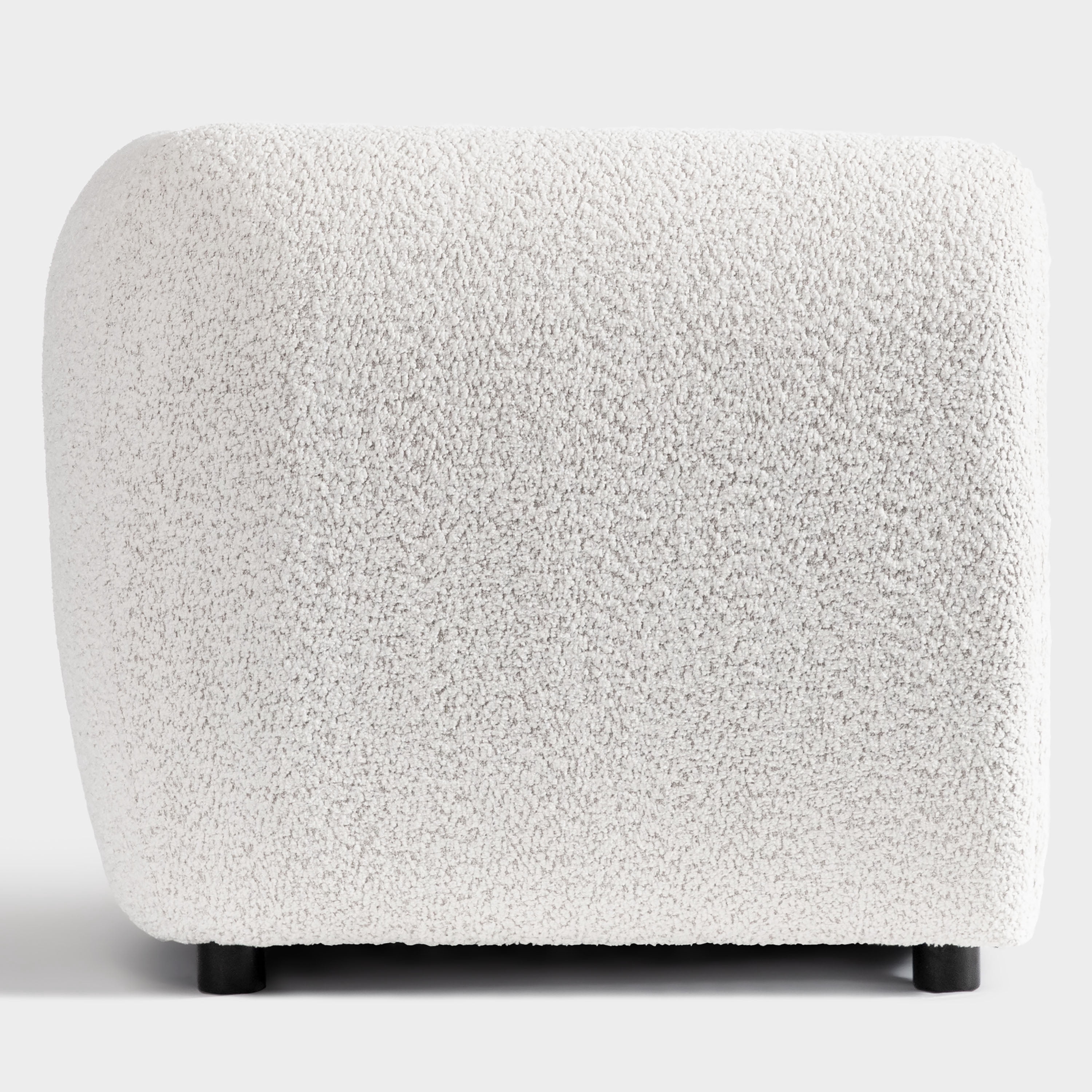 Furniture of America Nallia Tuxedo Style Upholstered Boucle Fabric White Accent Chair